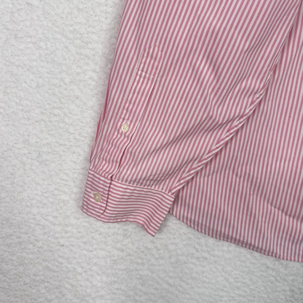 Vineyard Vines Mens Button Down Stretch Poplin Stripe Shirt Pink XL Embroidered - Picture 9 of 15